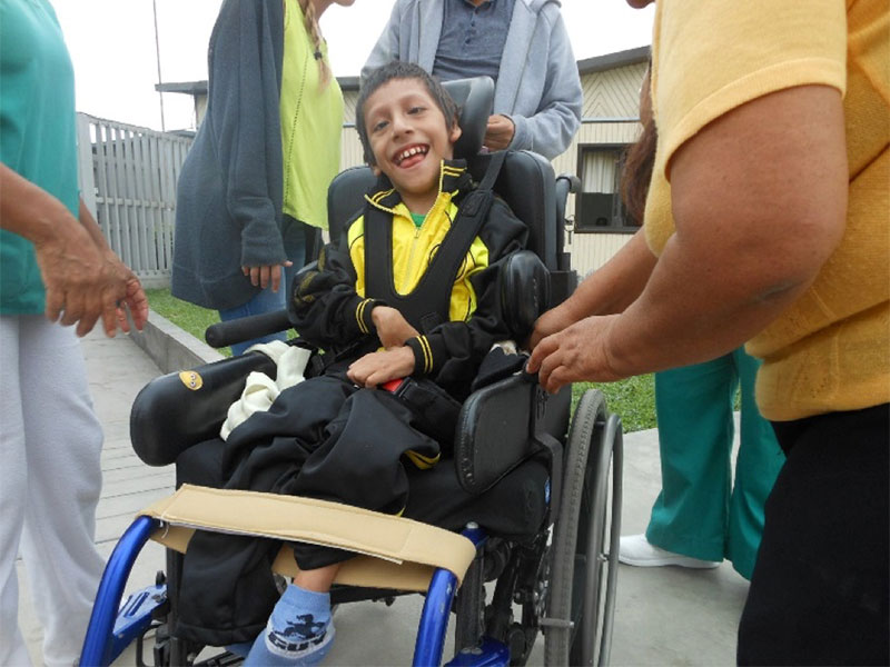 Ephraim in his New Wheelchair