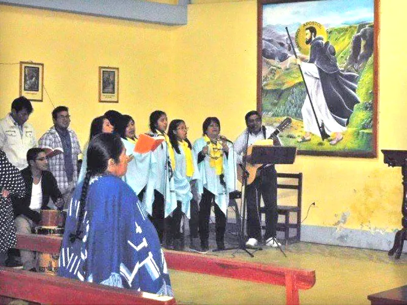 People of Peru Singing Joyfully