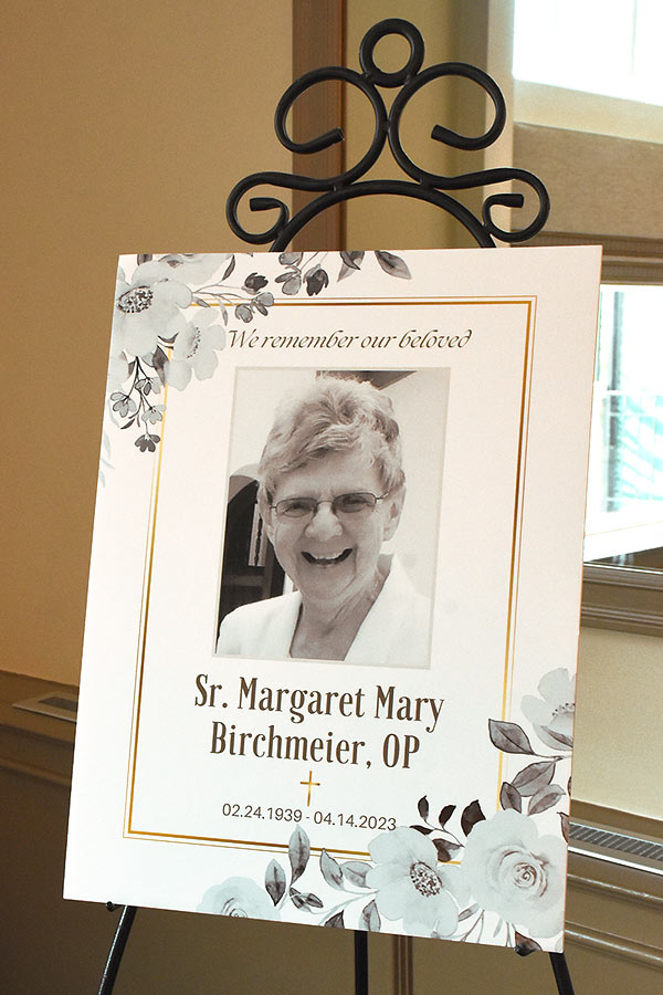 Sr. Margaret Mary Birchmeier Tribute Board