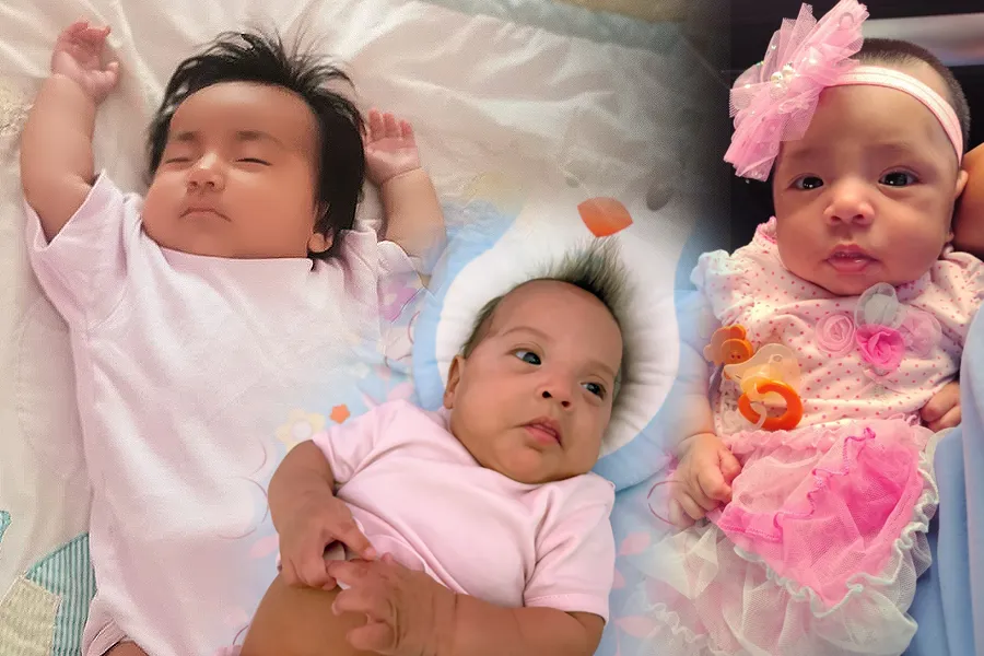 Composite photo of the three new babies